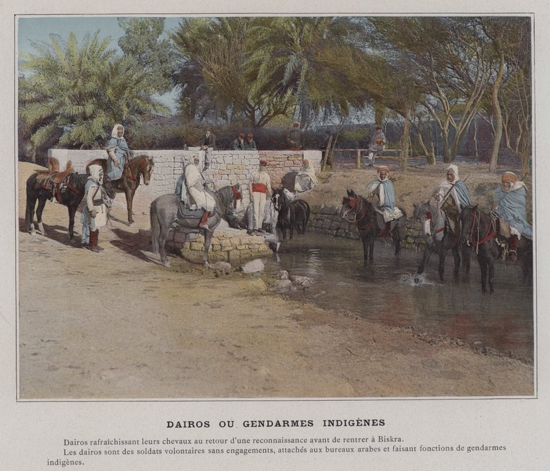 Dairos veya Yerli Jandarmalar (renkli fotoğraf) by (after) French Photographer