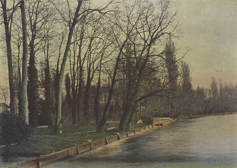 Enghien, Le Lac (renkli fotoğraf) by (after) French Photographer