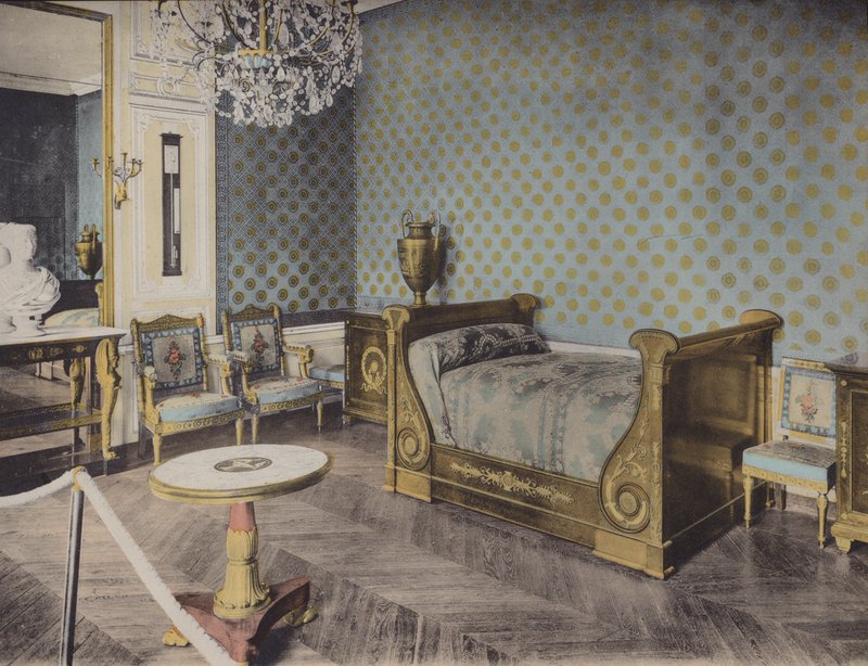 Grand Trianon, Chambre de Napoleon I, Great Trianon, Napoleon I Yatak Odası (renkli fotoğraf) by (after) French Photographer