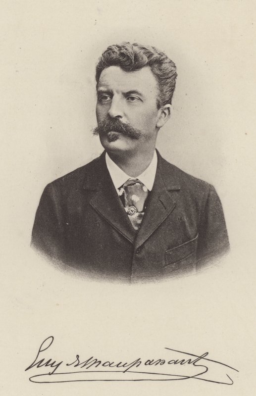 Guy de Maupassant, Fransız kısa öykü yazarı ve romancı (s/b fotoğraf) by (after) French Photographer