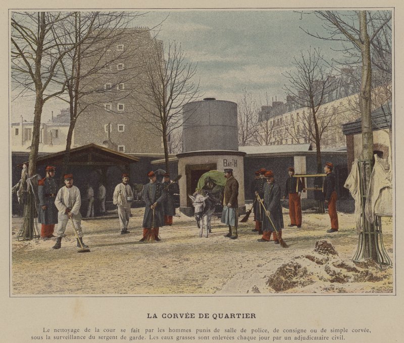 La Corvee de Quartier (renkli fotoğraf) by (after) French Photographer