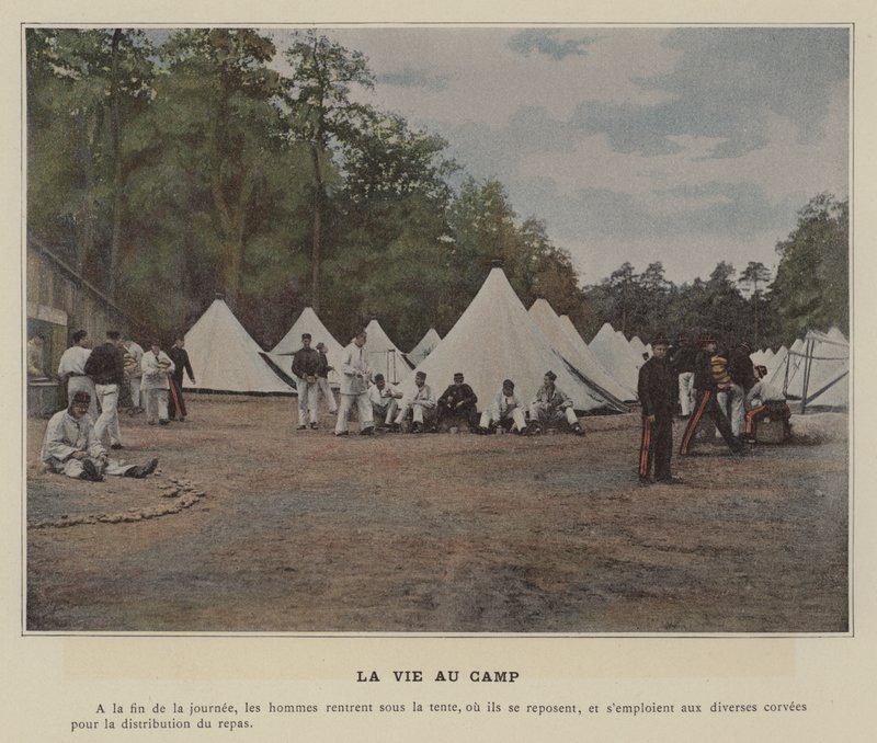 Kamp Hayatı (renkli fotoğraf) by (after) French Photographer