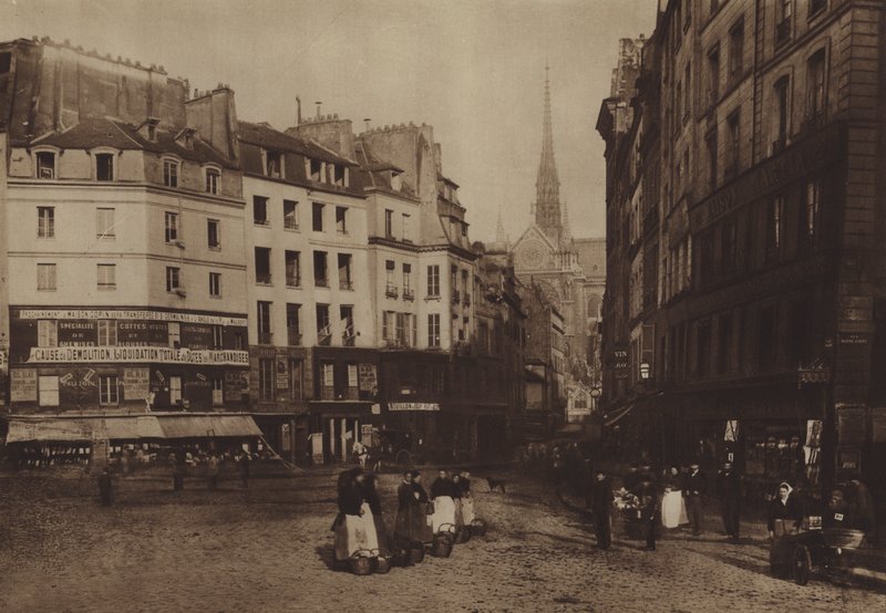 Eski yer Maubert (s / b fotoğraf) by (after) French Photographer