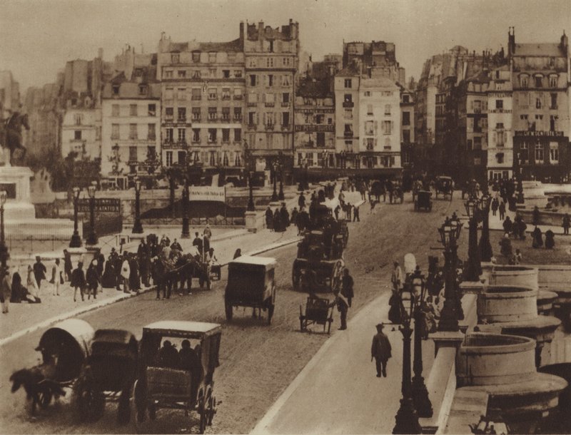 Le Pont-Neuf, kuzeyde (s / b fotoğraf) by (after) French Photographer