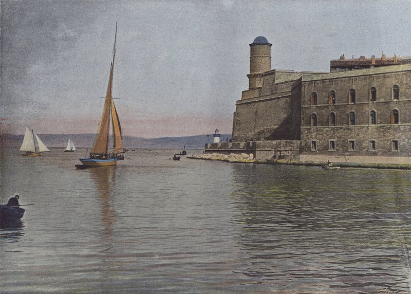 Marsilya, Fort Saint-Jean (renkli fotoğraf) by (after) French Photographer