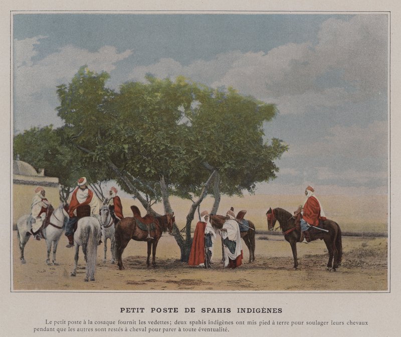 Petit Poste de Spahis Indigenes (renkli fotoğraf) by (after) French Photographer