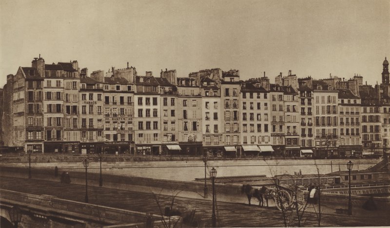 1855 civarında Quai Le Pelletier, şimdi Quai de Gesvres