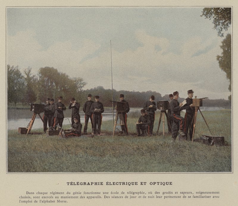 Elektrik ve Optik Telgraf (renkli fotoğraf) by (after) French Photographer