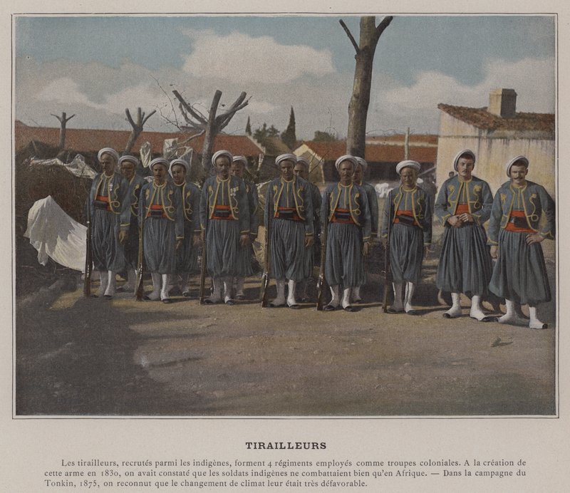 Tirailleurs (renkli fotoğraf) by (after) French Photographer