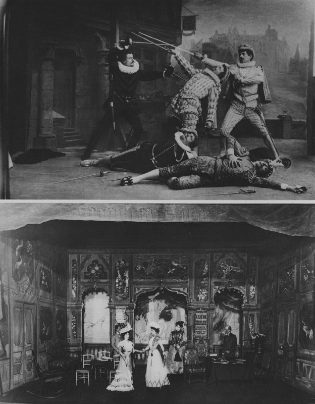 Popüler Başarılardan İki Sahne (s/b fotoğraf) by (after) French Photographer