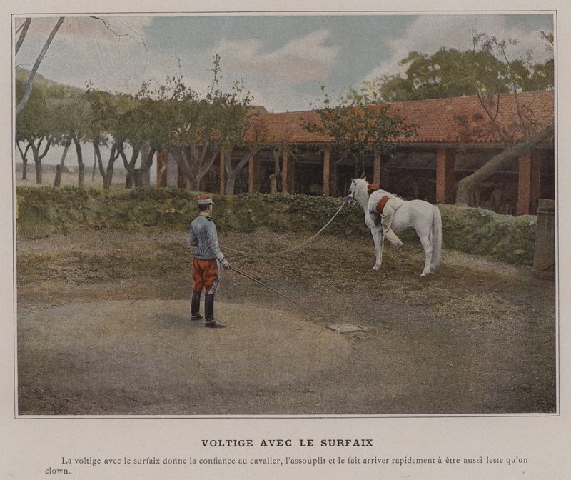 Surcingle ile atlama (renkli fotoğraf) by (after) French Photographer