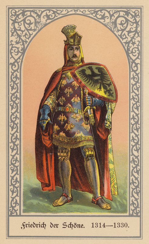 Almanya Kralı Adil Frederick (renkli litho) by (after) German School