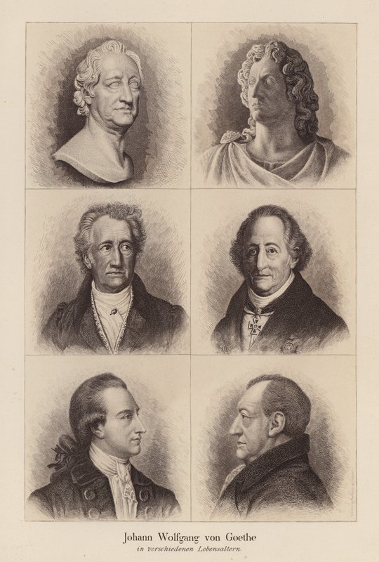Johann Wolfgang von Goethe, Alman şair ve oyun yazarı (litho) by (after) German School