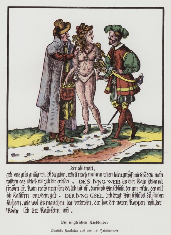 Eşitsiz Aşıklar, Alman çizgi filmi by (after) German School