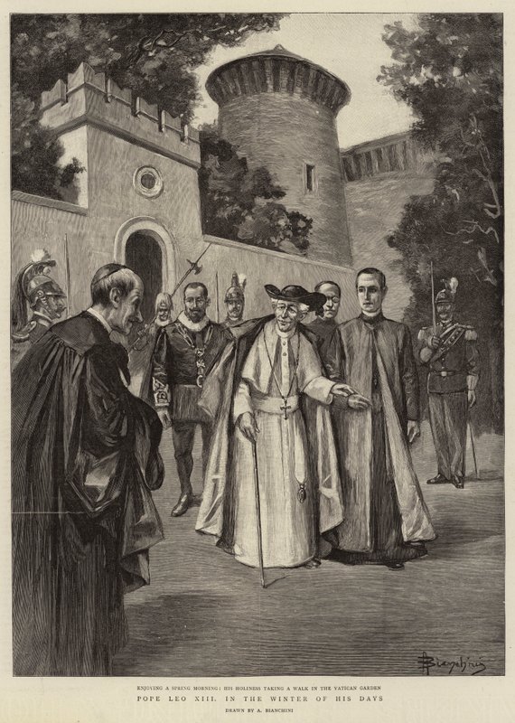 Günlerinin Kışında Papa Leo XIII (gravür) by (after) Italian School