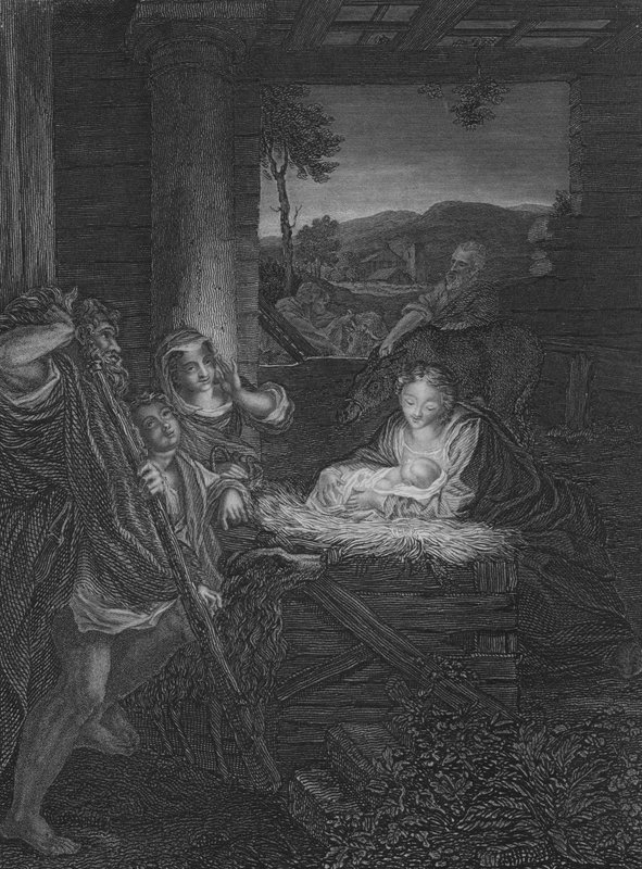 Doğuş (gravür) by (c.1489 1534) (after) Correggio
