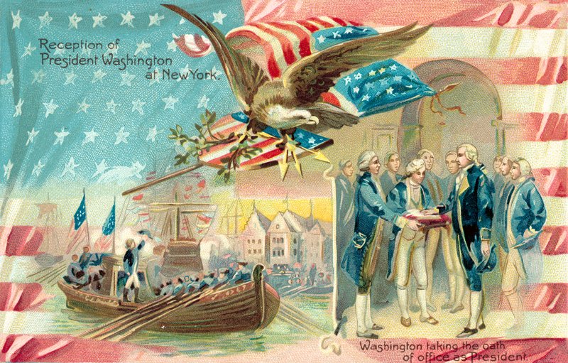 George Washington Başkan olarak yemin ediyor by American School