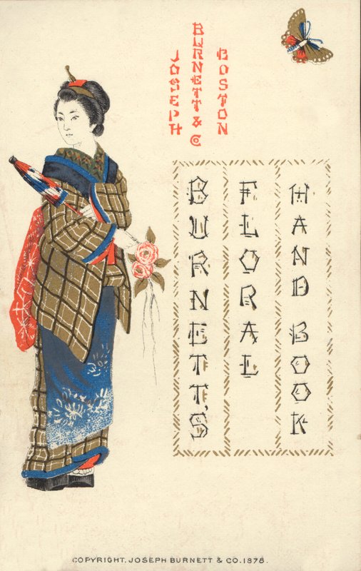 Japon kadın, Burnetts Çiçek El Kitabı, 1878 by American School