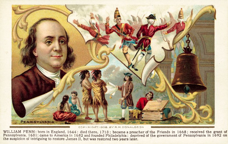 William Penn, Pensilvanya by American School