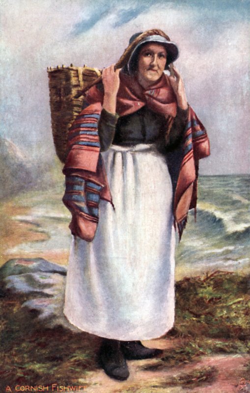 Bir Cornish balık karısı by English School