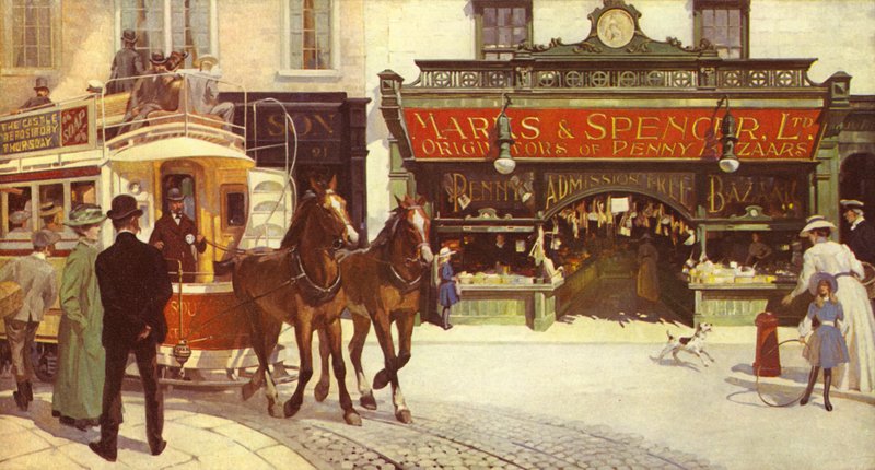 Açılıp kapanacak pencereleri olan yeni bir vitrin türü, 1905 by English School