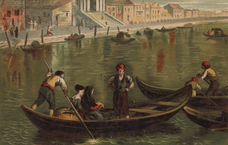 Büyük Kanal, Venedik üzerinde gondol by English School