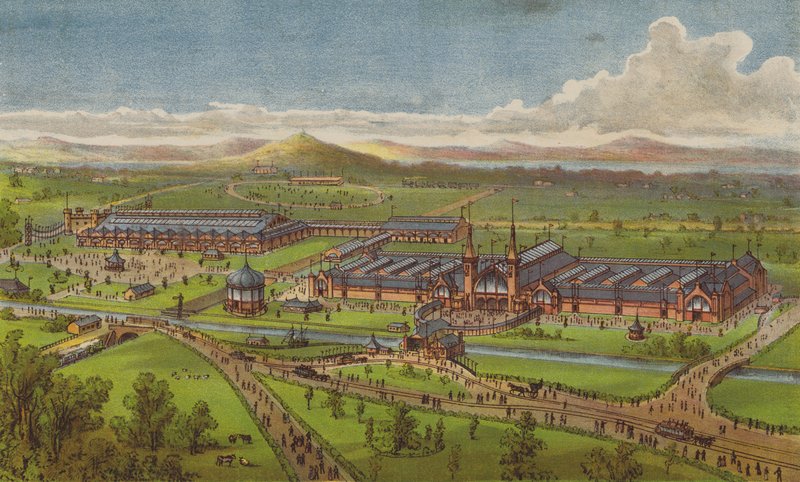 Uluslararası Sergi, Edinburgh, 1890, 1 Mayıs Perşembe günü, SAİK Edinburgh Dükü, KG tarafından açıldı by English School