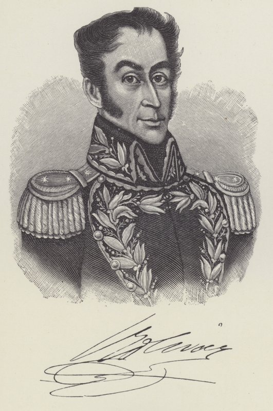 Simon Bolivar, Venezuela askeri ve siyasi lideri by English School