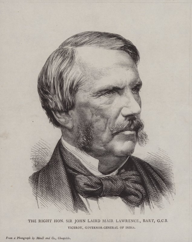 Sir John Laird Mair Lawrence, Hindistan Valisi ve Genel Valisi by English School