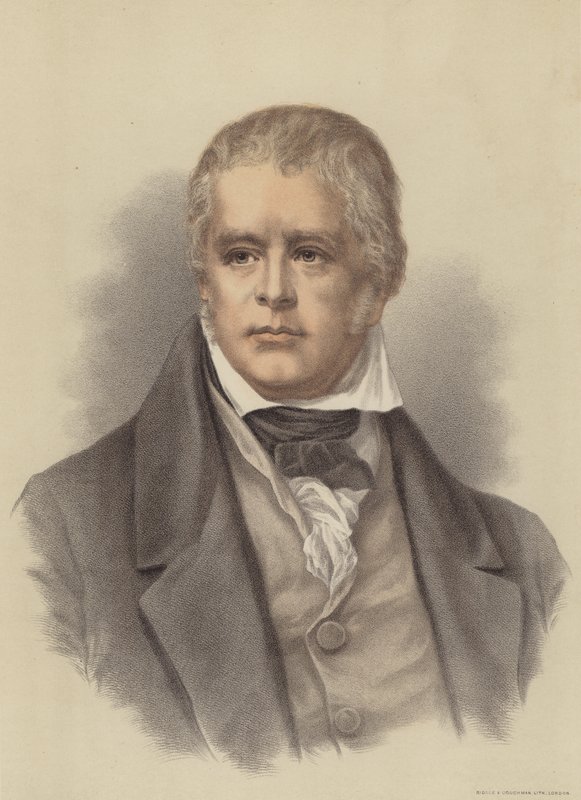 Sir Walter Scott, İskoç romancı ve şair by English School