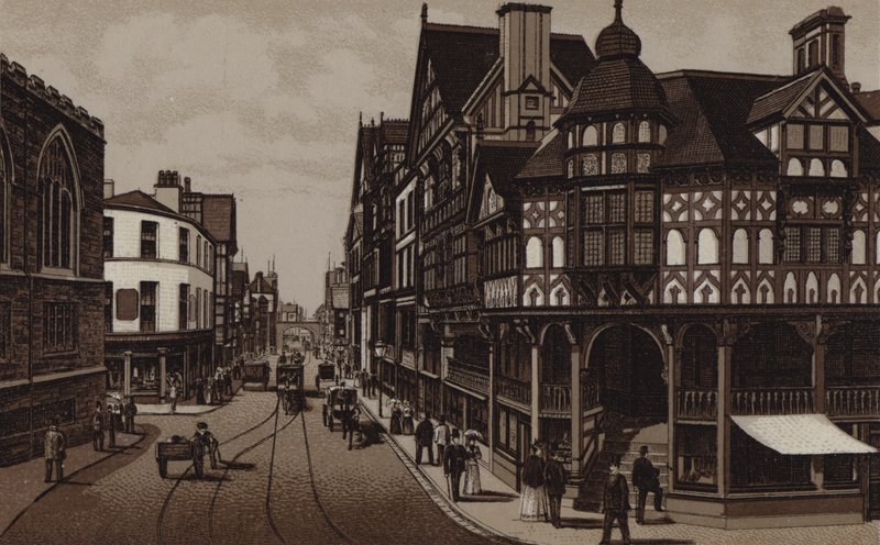 The Cross and Eastgate Street  by English School