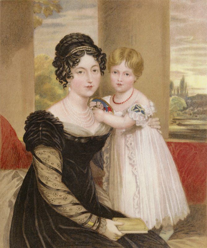 Kent Düşesi ve Prenses Victoria iki yaşında by English School