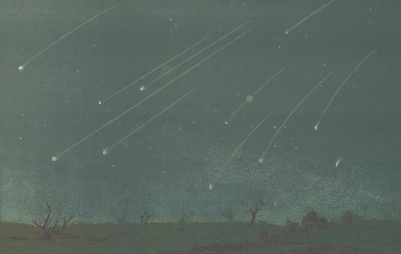 1866 Kasım meteor yağmuru by English School