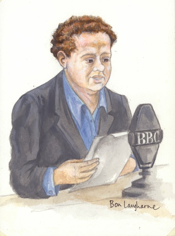 Galli şair Dylan Thomas mikrofon başında (bilinmiyor) by English School