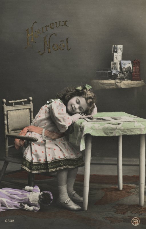 Küçük kız ile Noel kartı by French Photographer