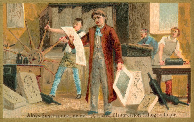 Alois Senefelder, Alman litoy mucidi by French School