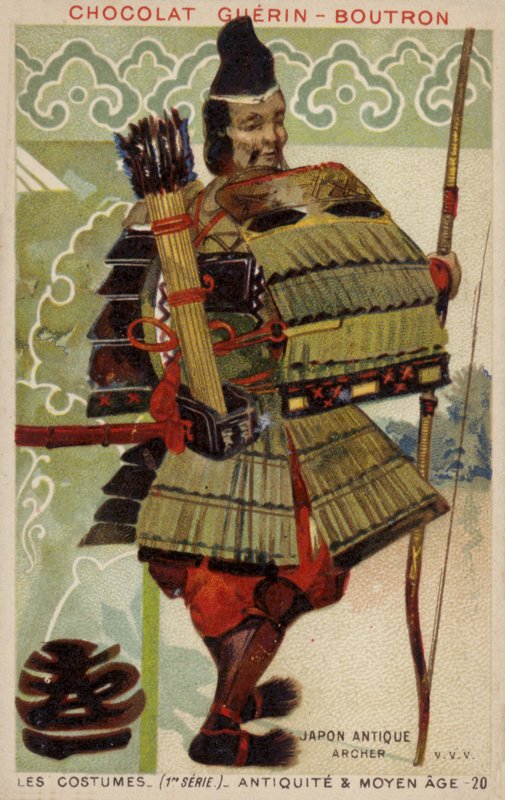 Antik Japon okçu by French School