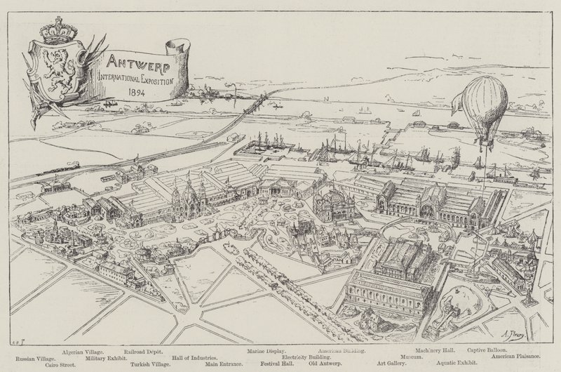 Anvers Uluslararası Fuarı, 1894 by French School