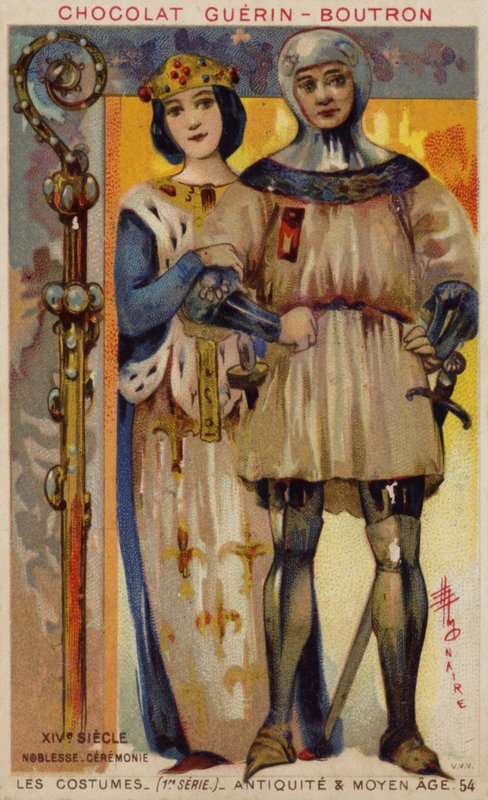 Soyluların tören kostümü, 14. yüzyıl by French School