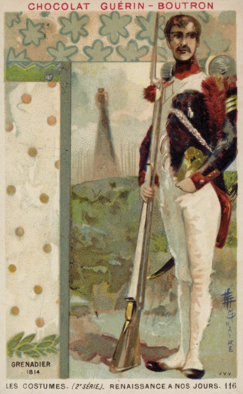 Fransız Grenadier, 1814 by French School