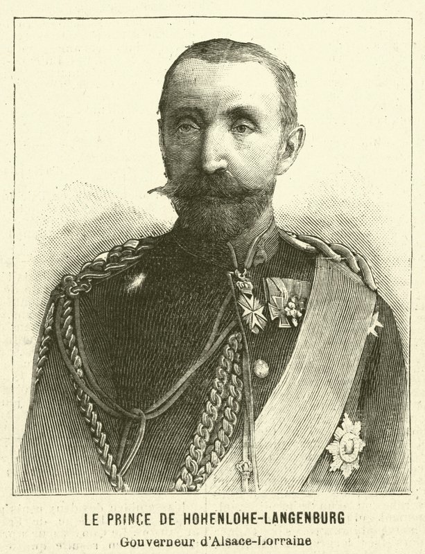 Hermann, Hohenlohe-Langenburg Prensi, Almanya Alsace-Lorraine Valisi by French School