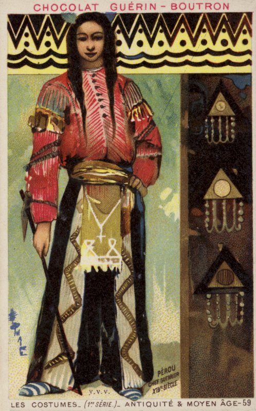 Perulu savaşçı şef, 14. yüzyıl by French School