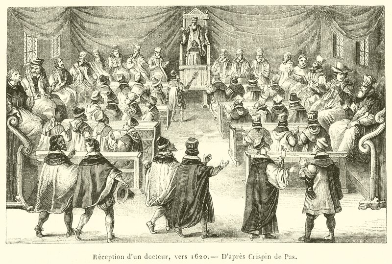 1620 dolaylarında bir doktorun resepsiyonu by French School
