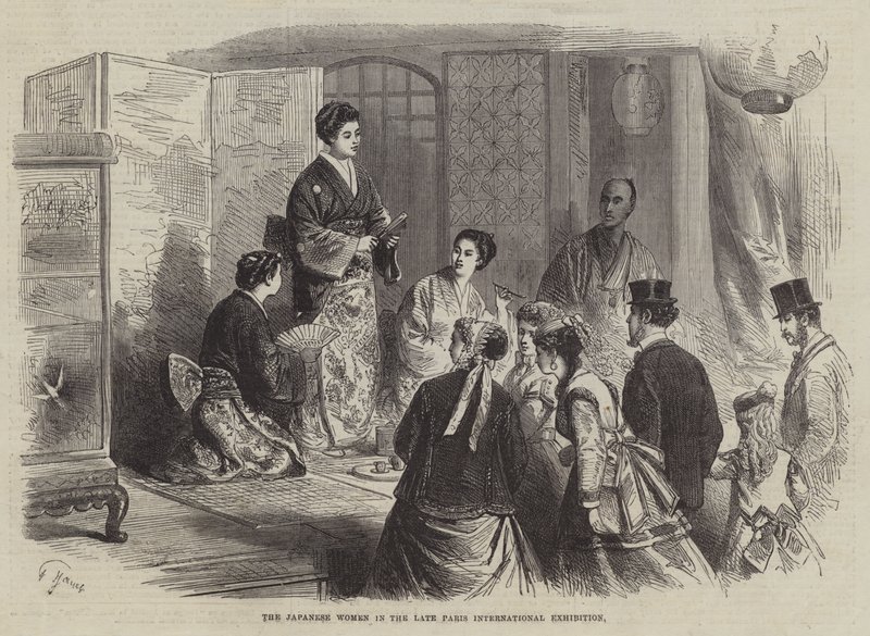 Geç Paris Uluslararası Sergisinde Japon Kadınları by French School