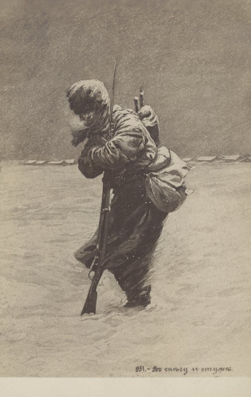 Karda ve Soğukta, 19. Yüzyıl by Russian School