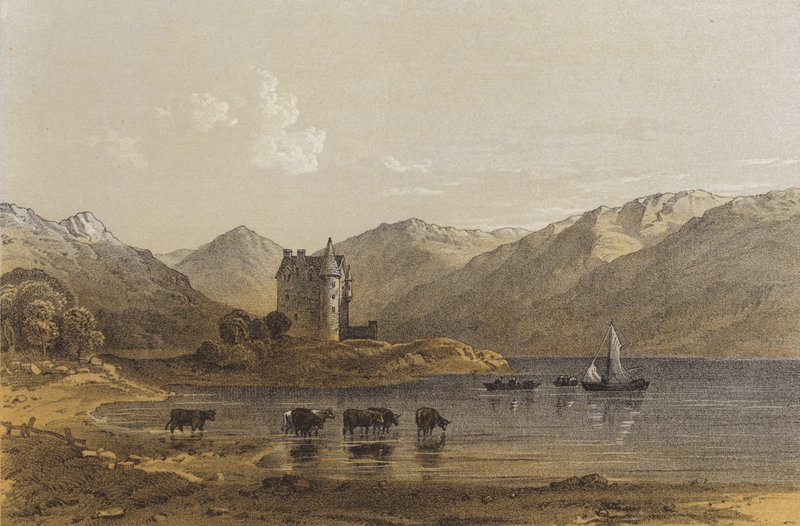 Dunderawe Kalesi (kromolitho) by A.V. Copley Fielding