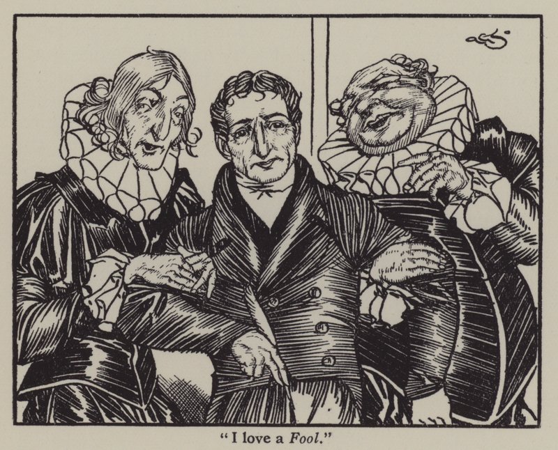 Charles Lamb (lito) tarafından Elia Denemeleri için İllüstrasyon by A. Garth Jones