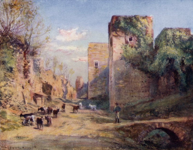 Granada, İnfantas Kuleleri (renkli taş) by A. Trevor Haddon