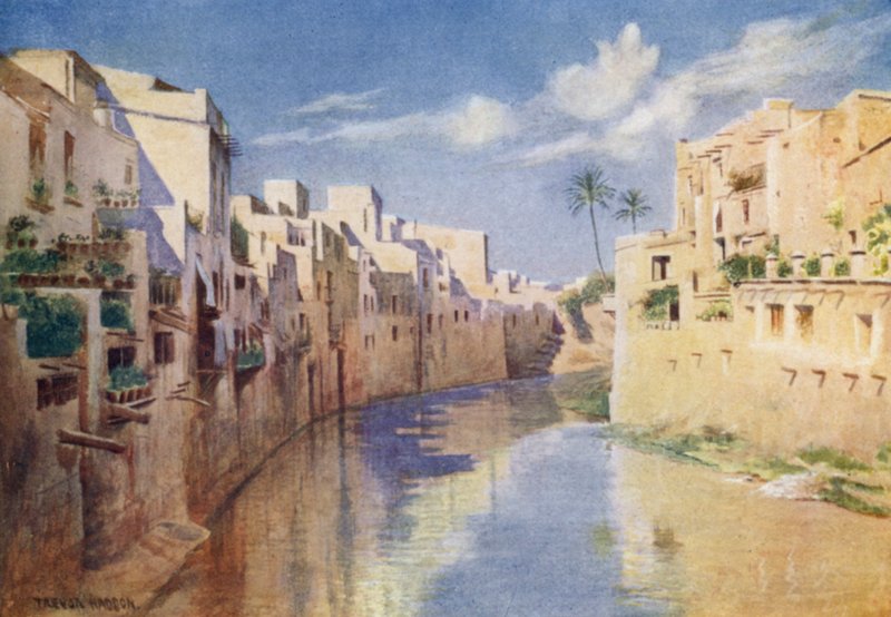 Segura Nehri üzerindeki Orihuela (renkli taş) by A. Trevor Haddon