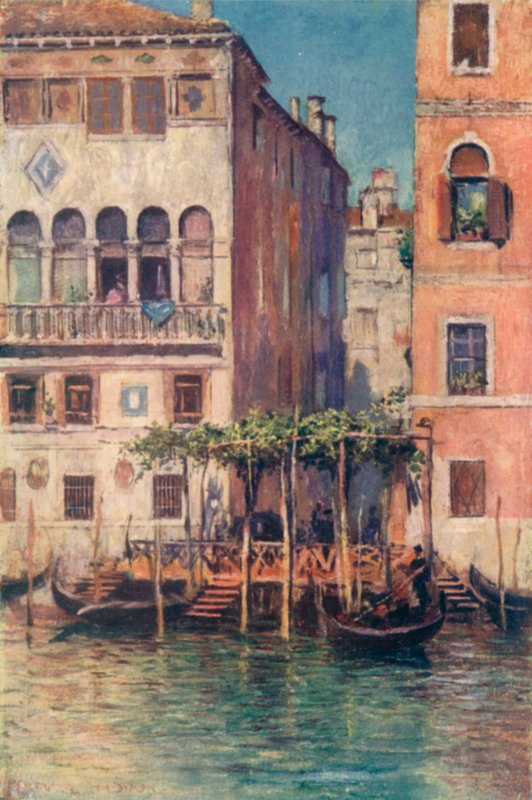 Palazzo Sicher and Traghetto Della Madonnetta  by A. Trevor Haddon